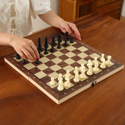 Chess Magnetic Wooden Mini Foldable Board