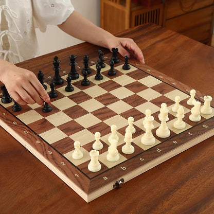 Chess Magnetic Wooden Mini Foldable Board