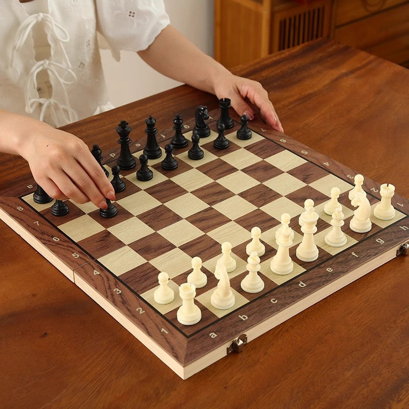 Chess Magnetic Wooden Mini Foldable Board